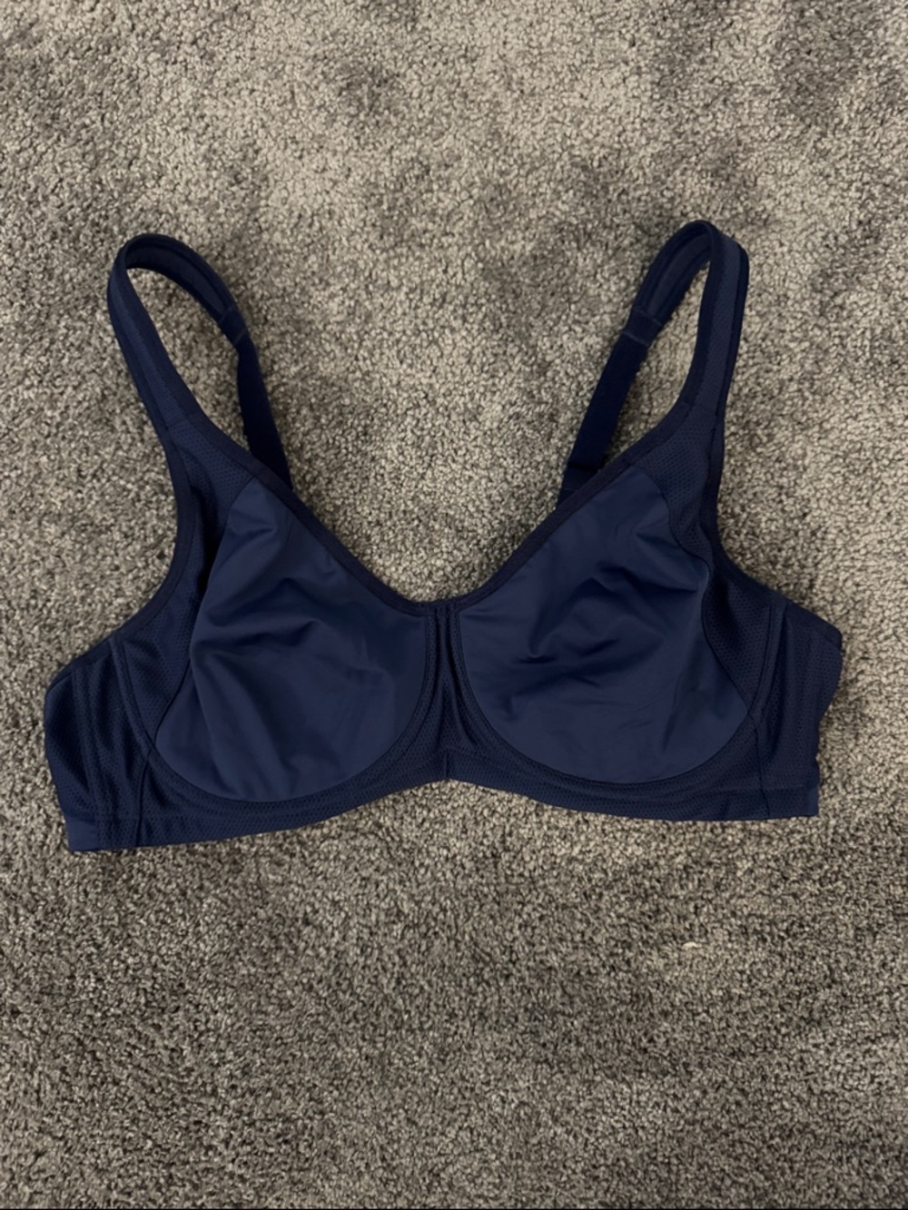 Title Nine Cuz She Says So Navy Underwire sports Bra 38C